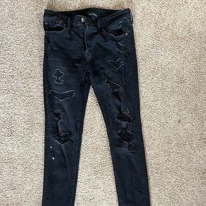 Black American Eagle Ripped Jeans